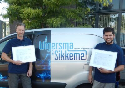 Wigersma & Sikkema monteurs behalen diploma gastechniek.