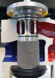 Einsteckmodul des RS350S Gasdruckreglers mit Schalldämpfer